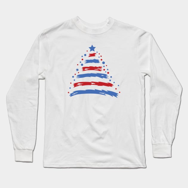 US christmas tree Long Sleeve T-Shirt by theramashley